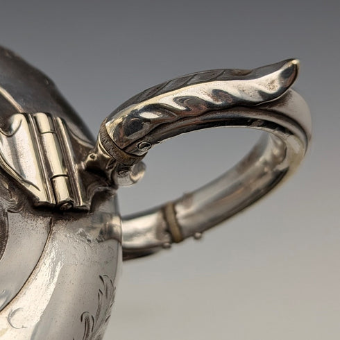 約 1840 年英國古董銀盤小茶壺